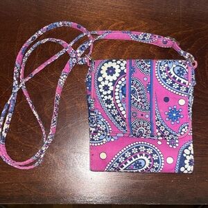Vera Bradley Tiny Traveler Crossbody Wallet Boysenberry Retired 2011 Travel Vaca